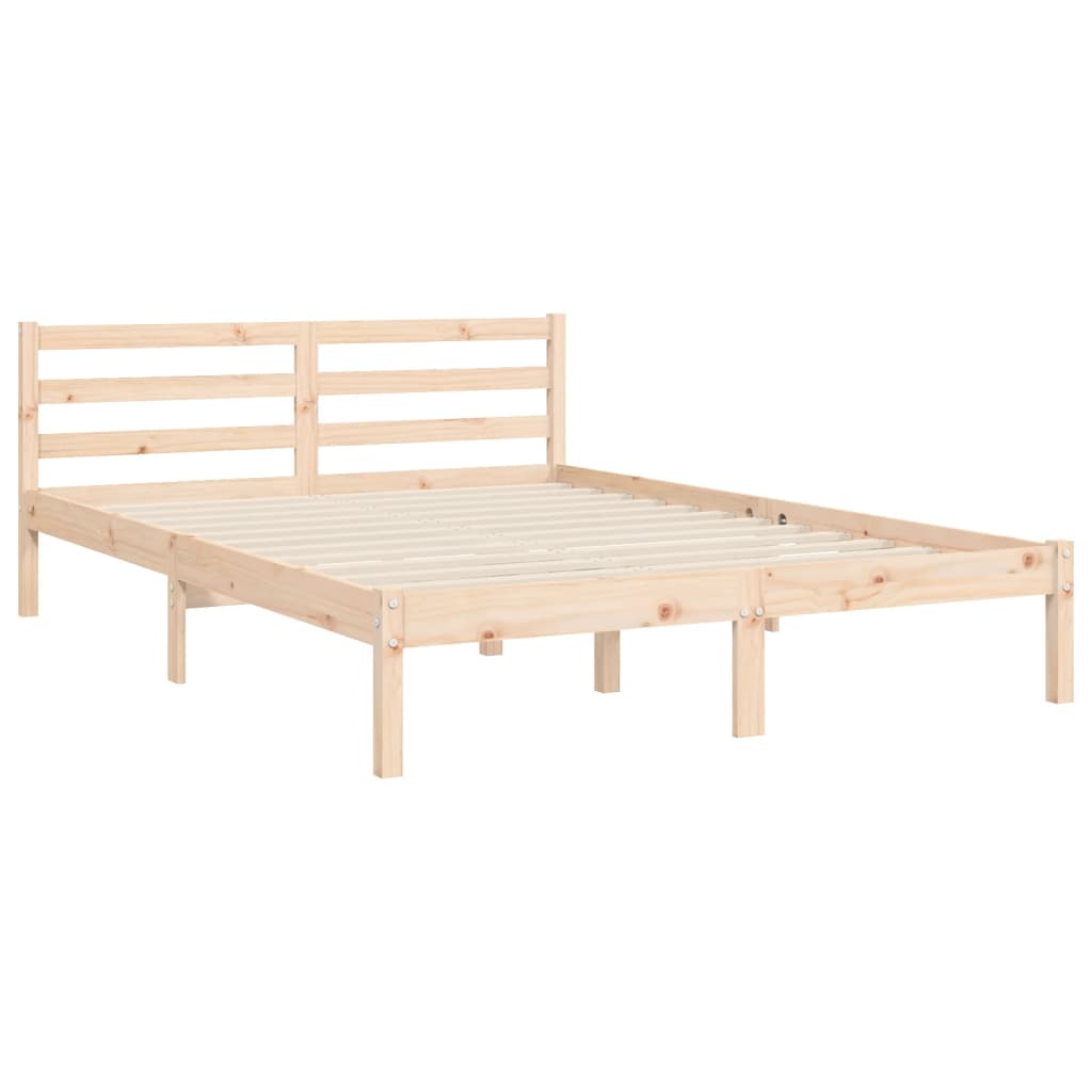 Cadre de lit sans matelas 140x190 cm bois massif - XIOS