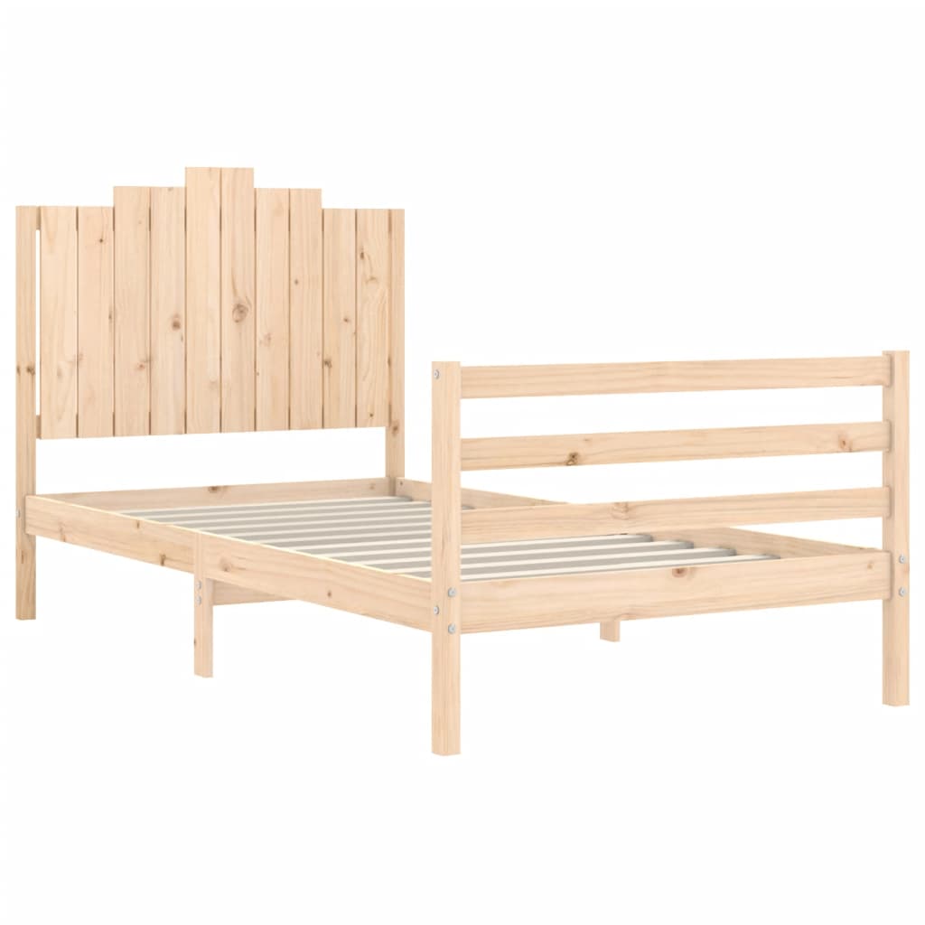 Cadre de lit sans matelas 100x200 cm bois massif - XIOS