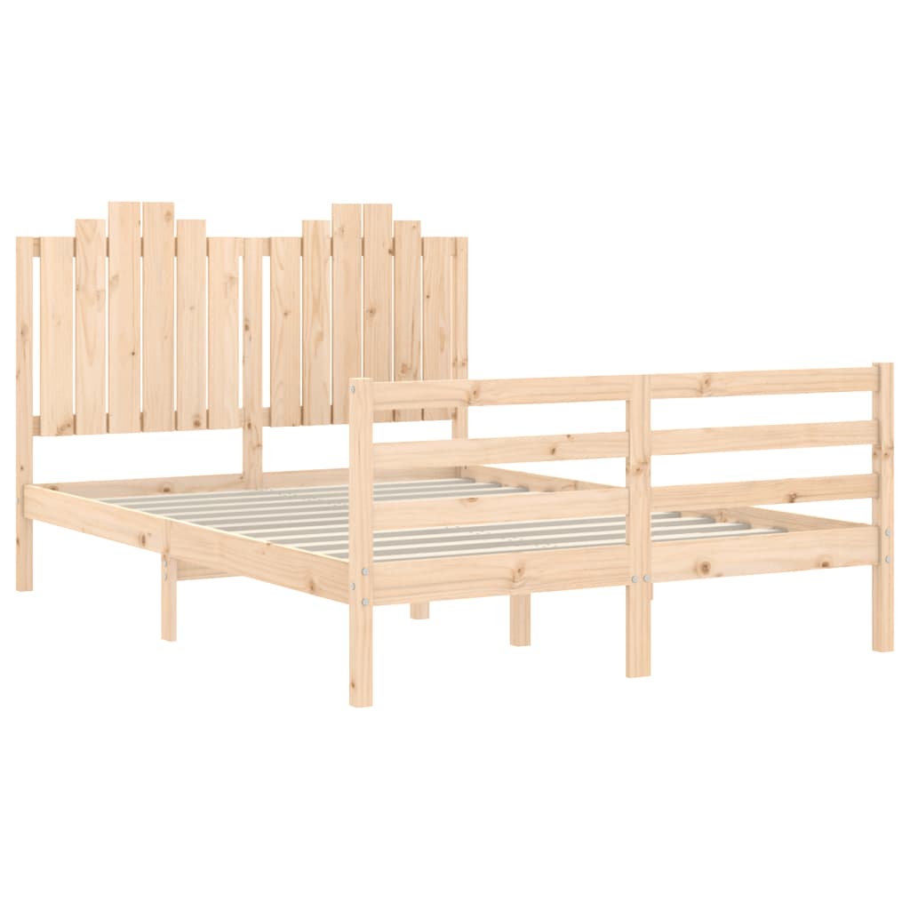Cadre de lit sans matelas 140x200 cm bois massif - XIOS