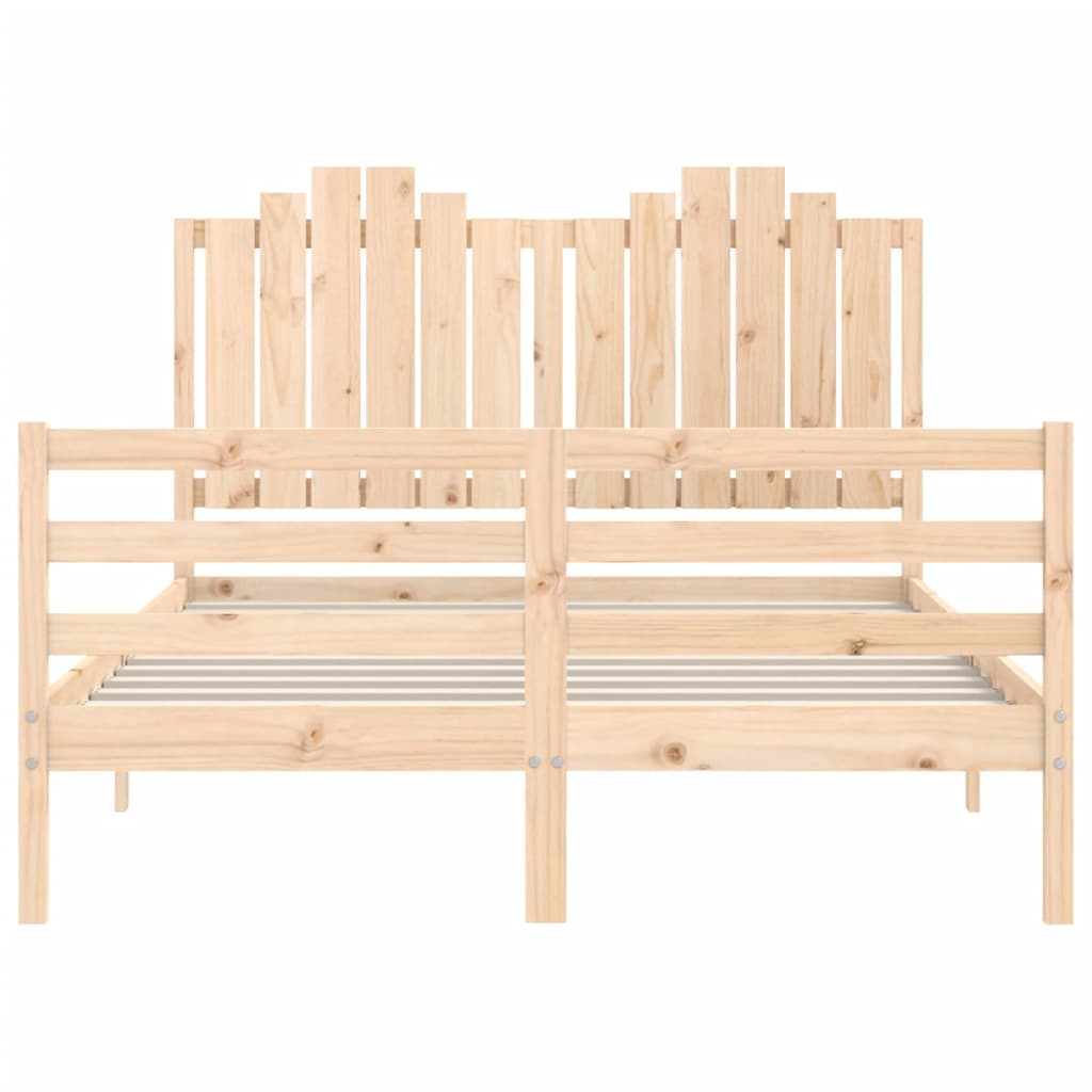 Cadre de lit sans matelas 140x200 cm bois massif - XIOS