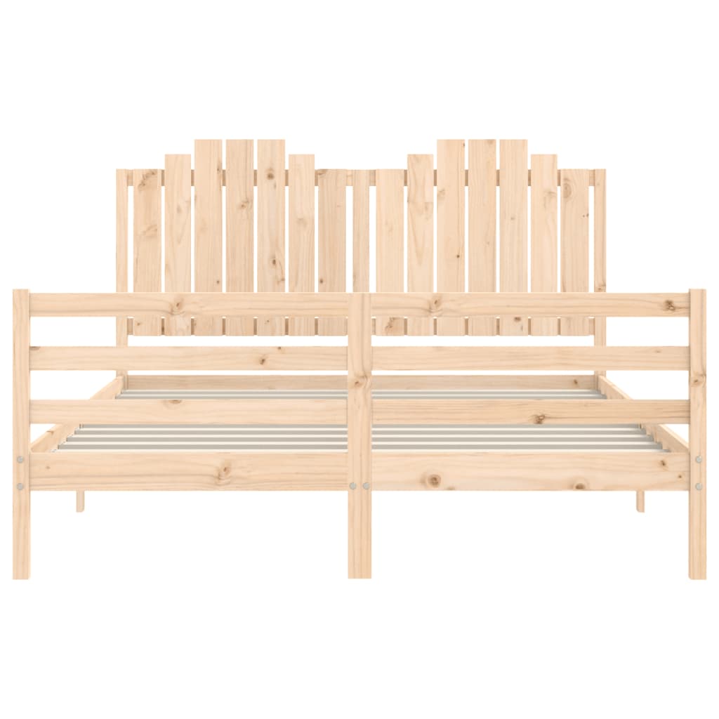Cadre de lit sans matelas 160x200 cm bois massif - XIOS