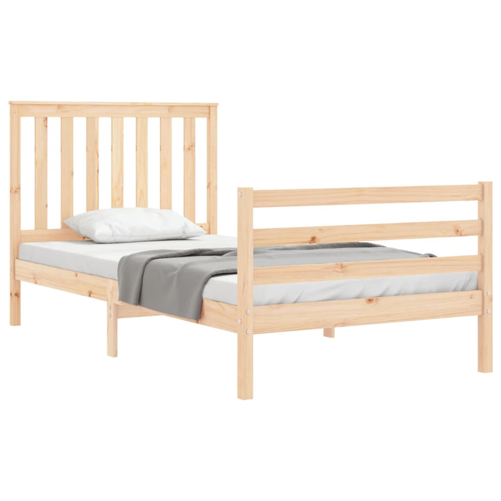 Cadre de lit sans matelas 100x200 cm bois massif - XIOS