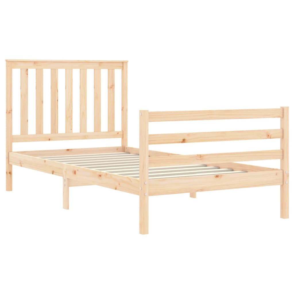 Cadre de lit sans matelas 100x200 cm bois massif - XIOS