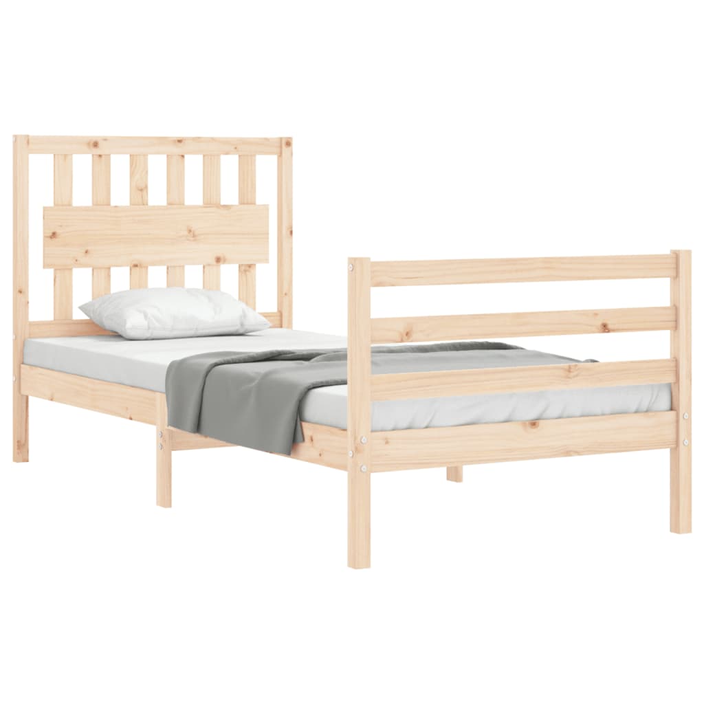 Cadre de lit sans matelas 90x200 cm bois massif - XIOS