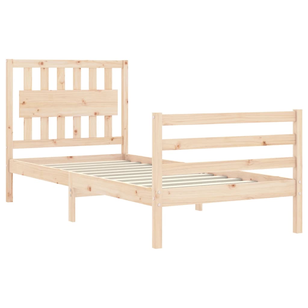 Cadre de lit sans matelas 90x200 cm bois massif - XIOS