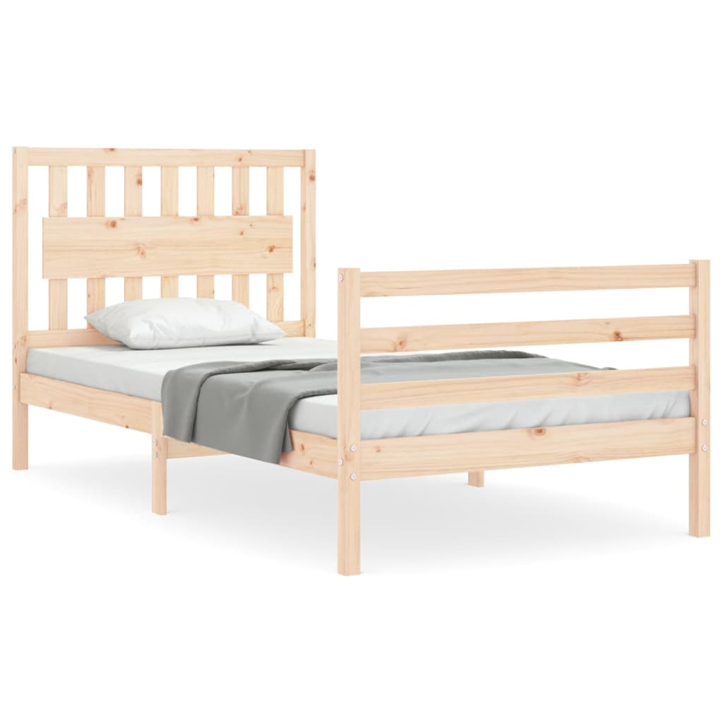 Cadre de lit sans matelas 100x200 cm bois massif - XIOS