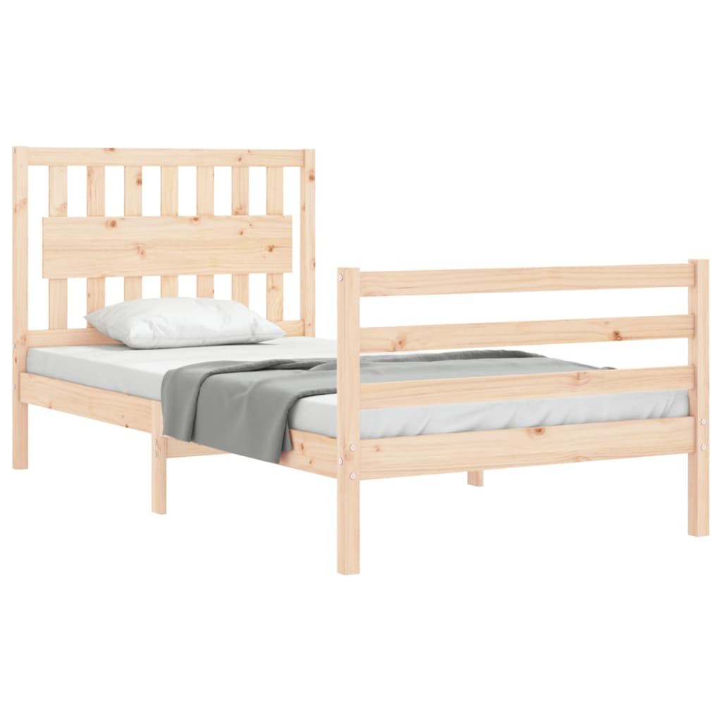 Cadre de lit sans matelas 100x200 cm bois massif - XIOS