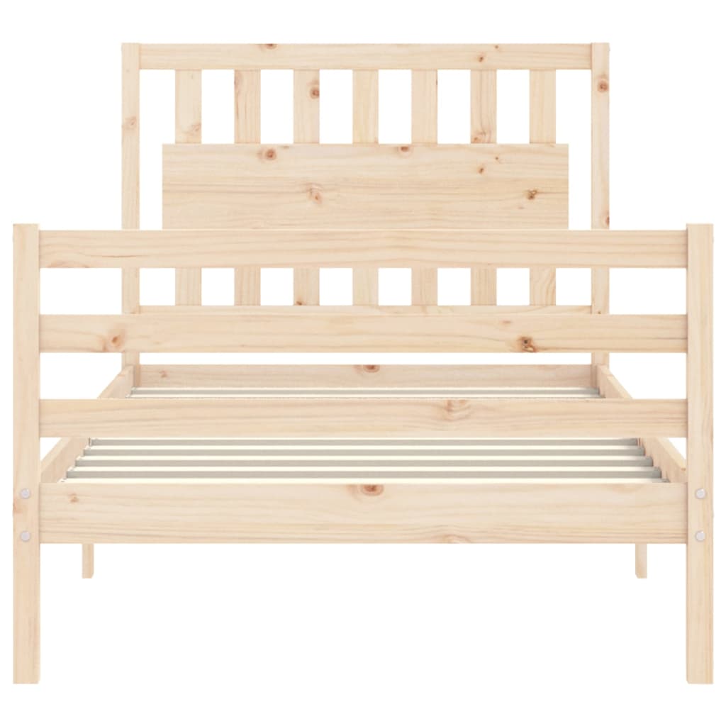 Cadre de lit sans matelas 100x200 cm bois massif - XIOS