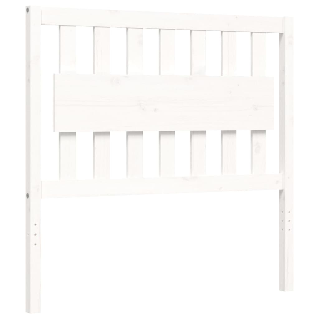 Cadre de lit sans matelas blanc 100x200 cm bois massif