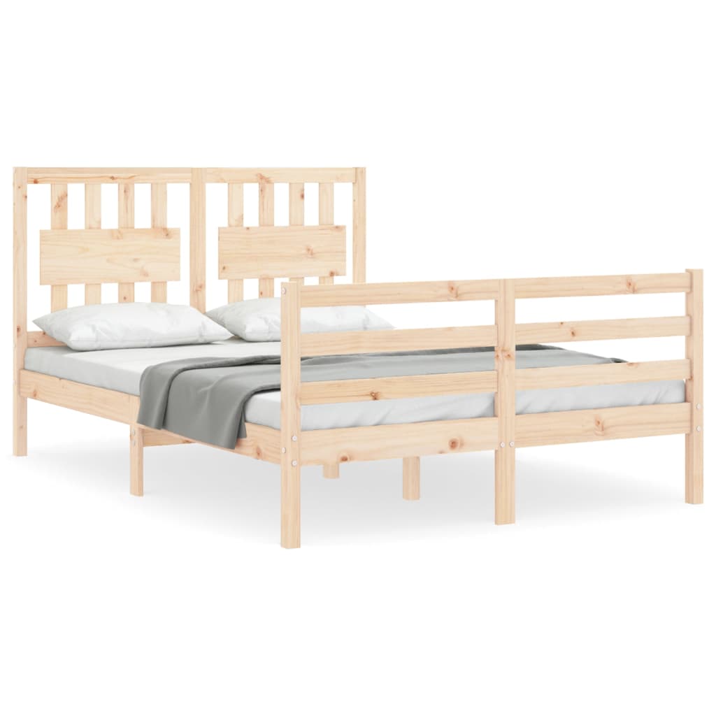 Cadre de lit sans matelas 120x200 cm bois massif - XIOS