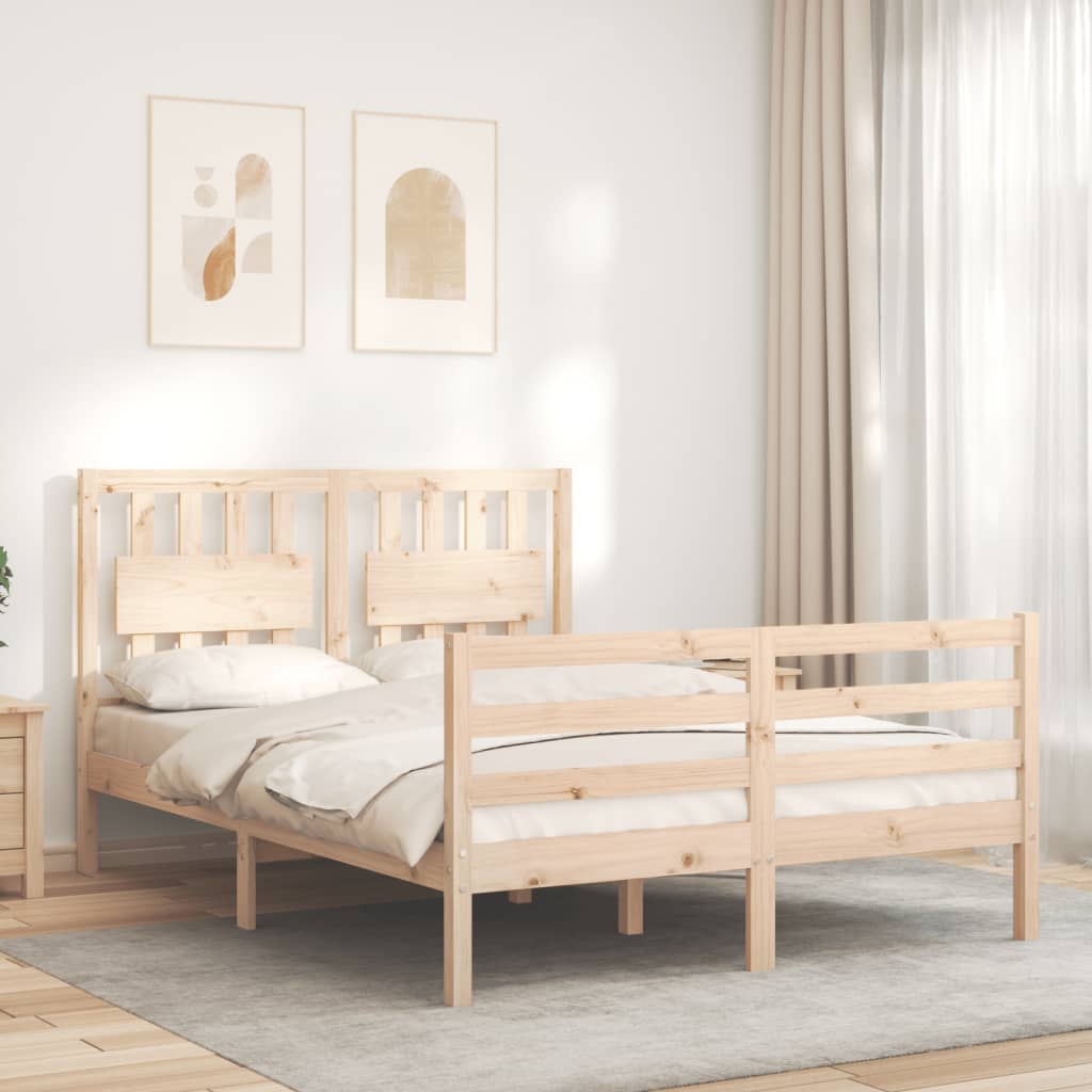 Cadre de lit sans matelas 120x200 cm bois massif - XIOS