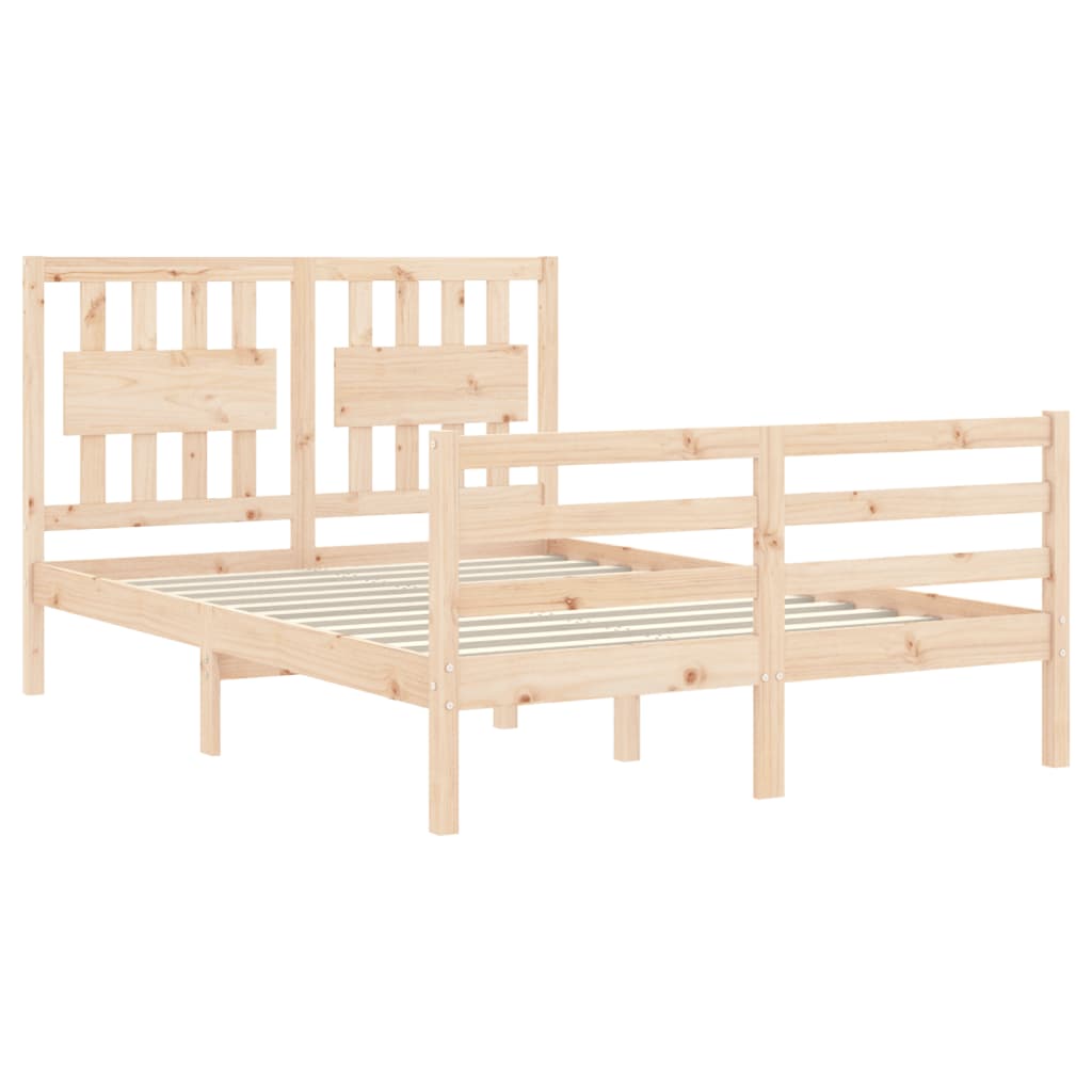 Cadre de lit sans matelas 120x200 cm bois massif - XIOS