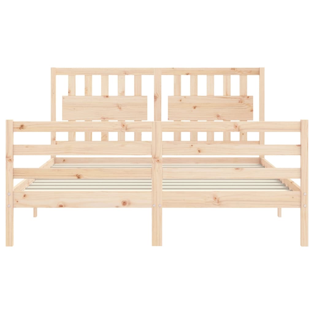 Cadre de lit sans matelas 160x200 cm bois massif - XIOS