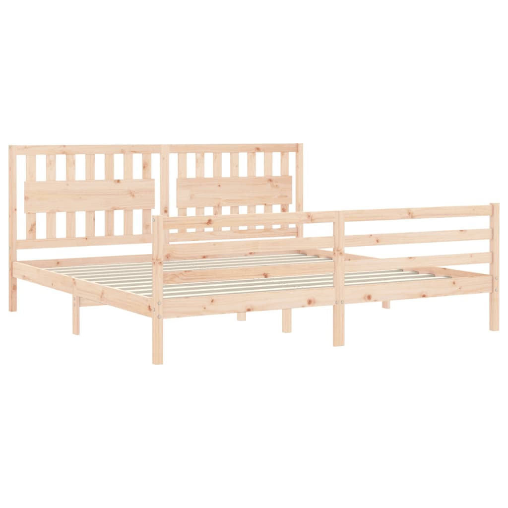 Cadre de lit sans matelas 200x200 cm bois massif - XIOS