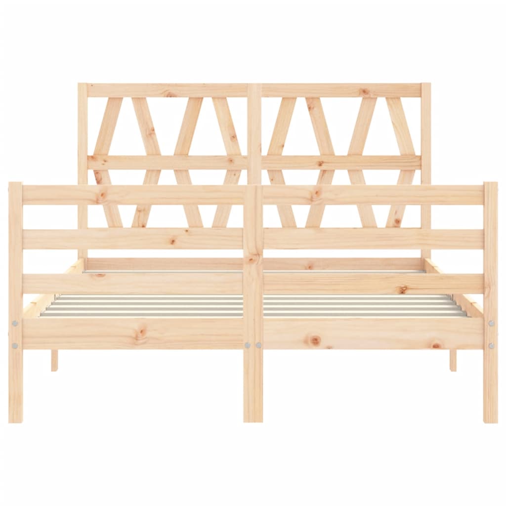 Cadre de lit sans matelas 140x190 cm bois massif - XIOS