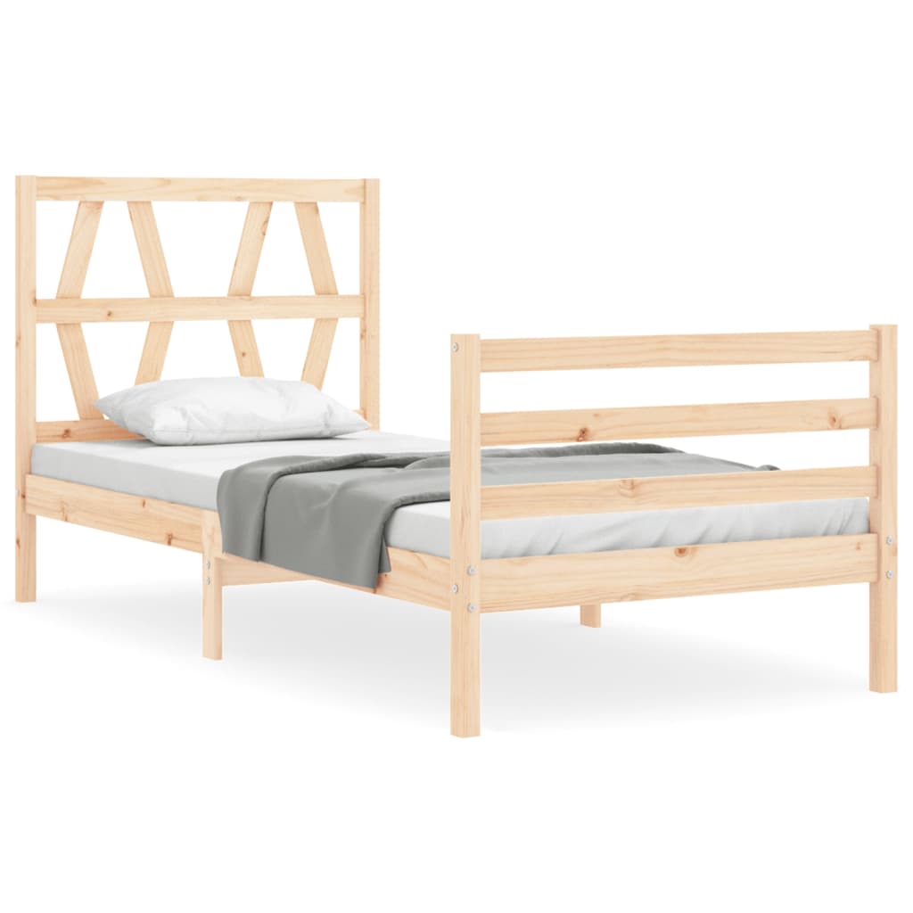 Cadre de lit sans matelas 90x200 cm bois massif - XIOS