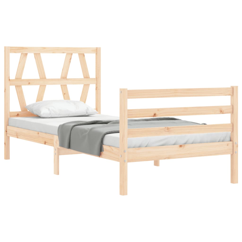 Cadre de lit sans matelas 90x200 cm bois massif - XIOS
