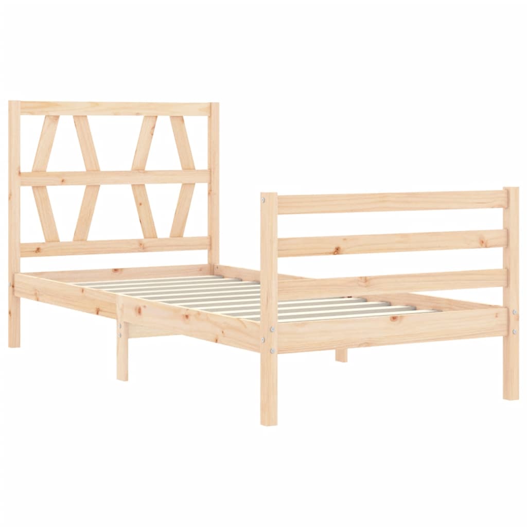 Cadre de lit sans matelas 90x200 cm bois massif - XIOS
