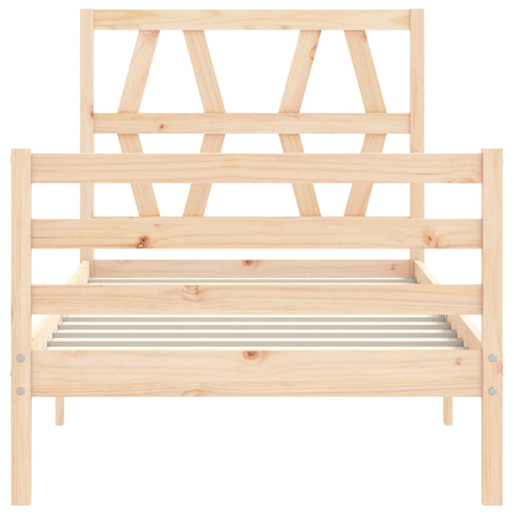Cadre de lit sans matelas 90x200 cm bois massif - XIOS