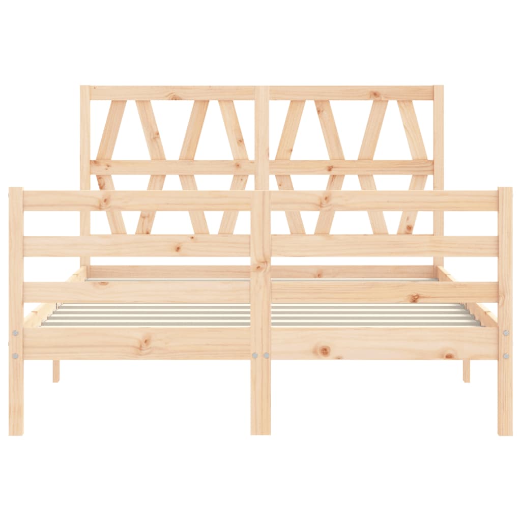 Cadre de lit sans matelas 120x200 cm bois massif - XIOS