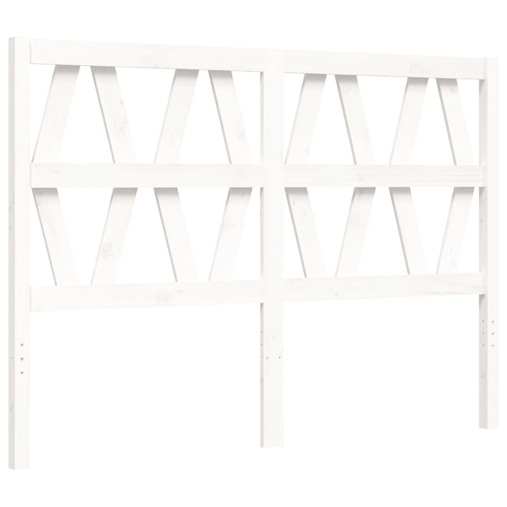 Cadre de lit sans matelas blanc 120x200 cm bois massif - XIOS