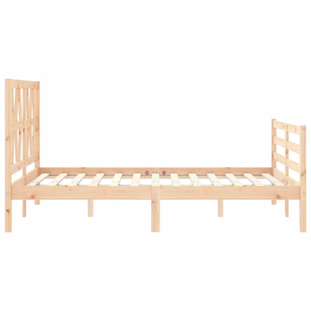 Cadre de lit sans matelas 140x200 cm bois massif - XIOS
