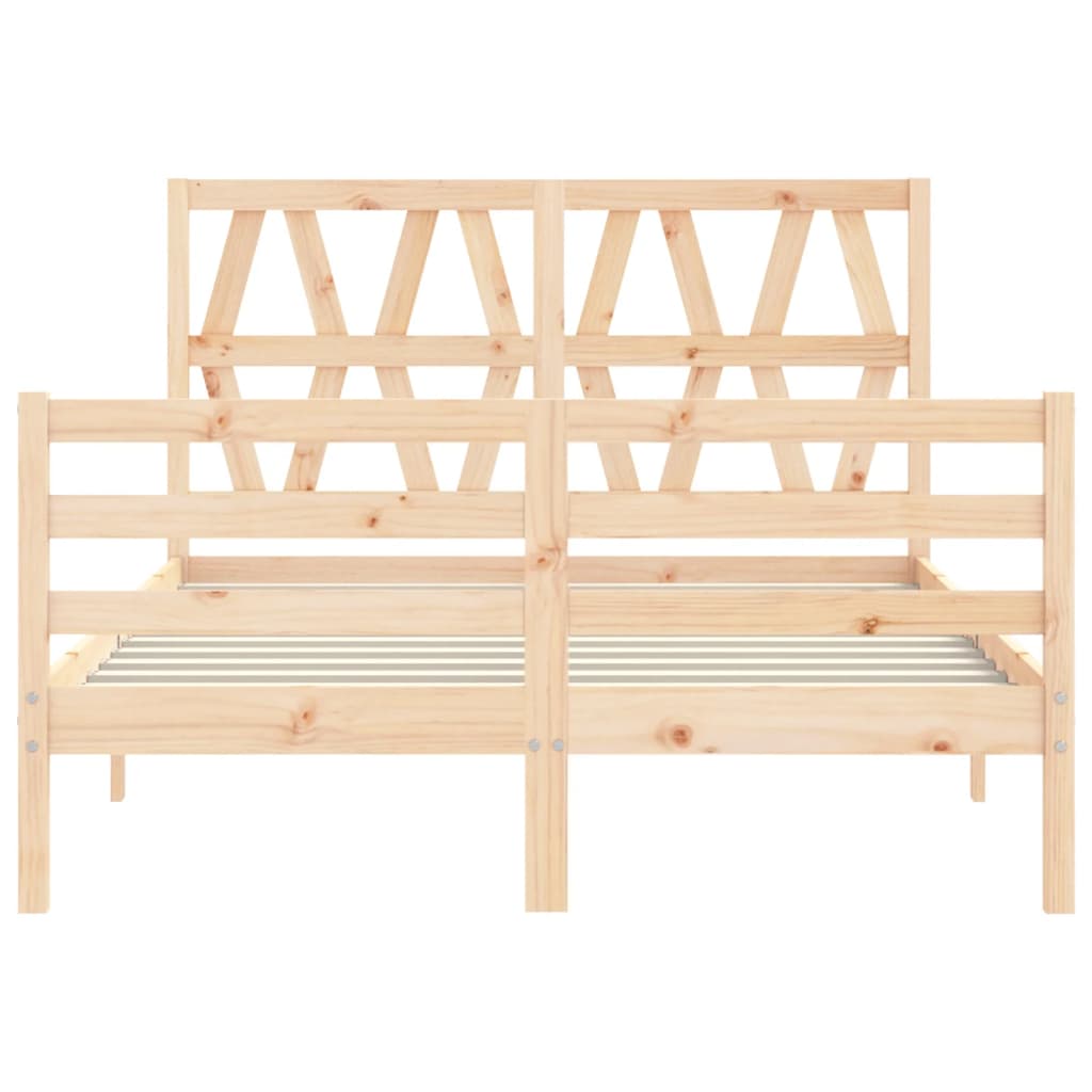 Cadre de lit sans matelas 140x200 cm bois massif - XIOS