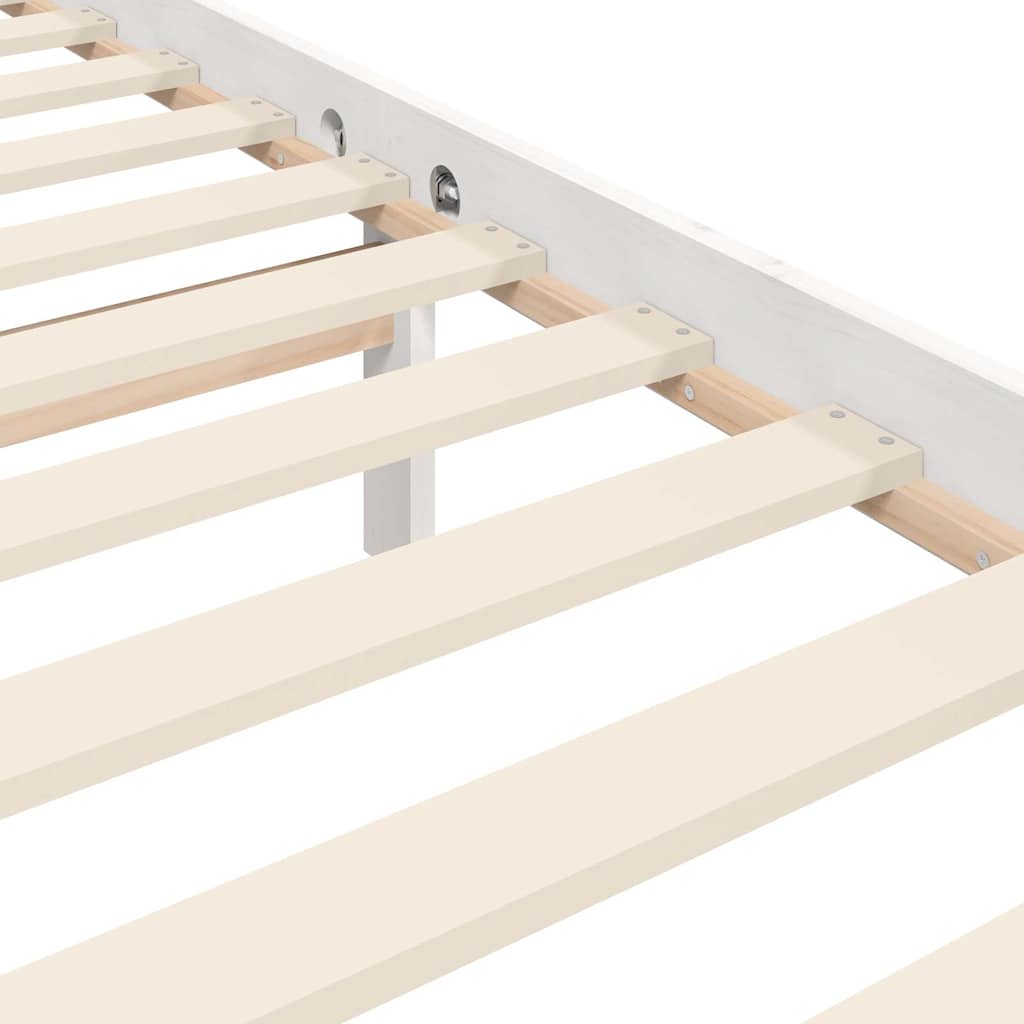 Cadre de lit sans matelas blanc bois massif - XIOS