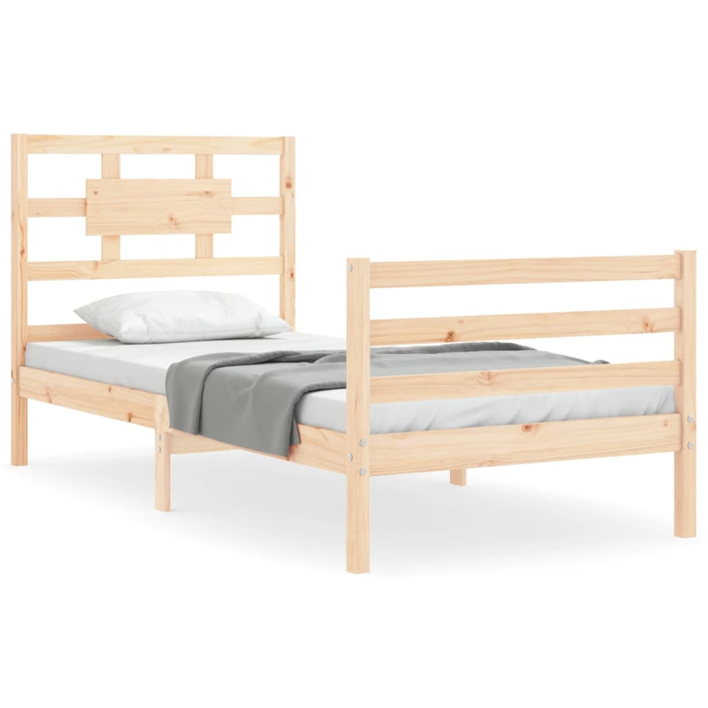 Cadre de lit sans matelas 90x200 cm bois massif - XIOS