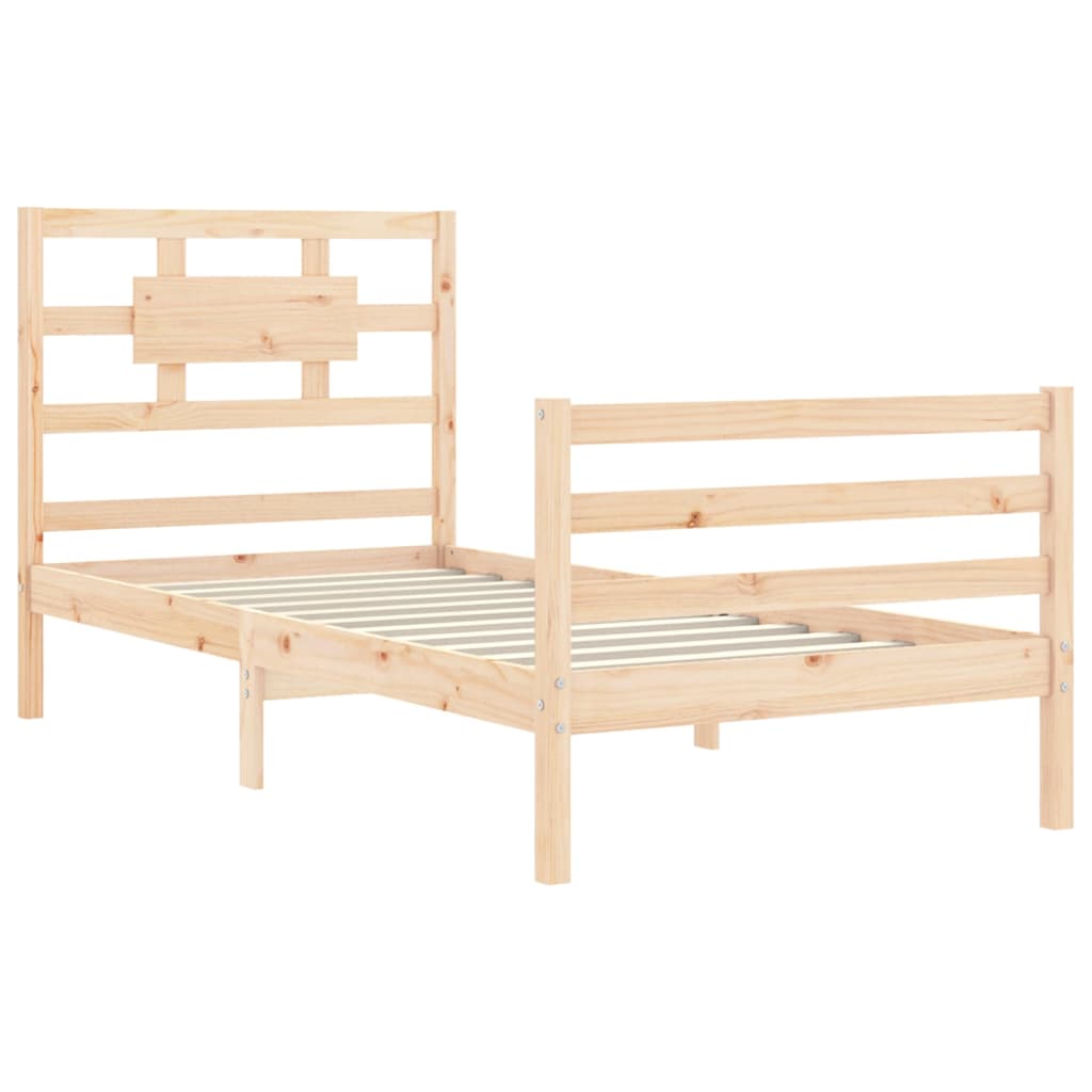 Cadre de lit sans matelas 90x200 cm bois massif - XIOS
