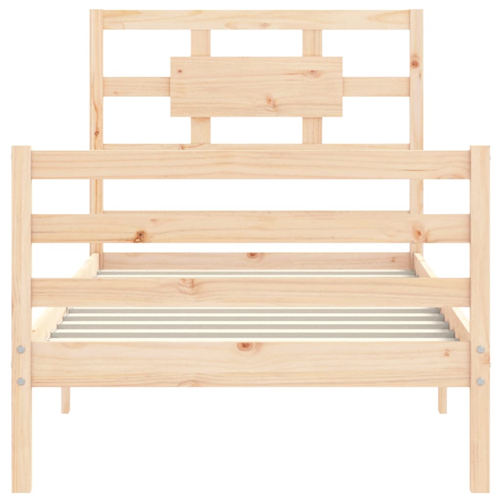 Cadre de lit sans matelas 90x200 cm bois massif - XIOS