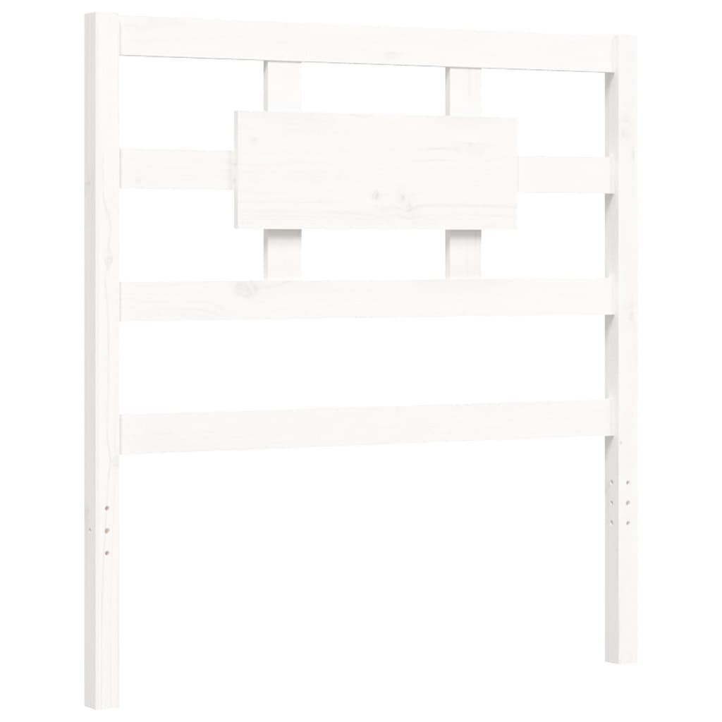 Cadre de lit sans matelas blanc 90x200 cm bois massif - XIOS
