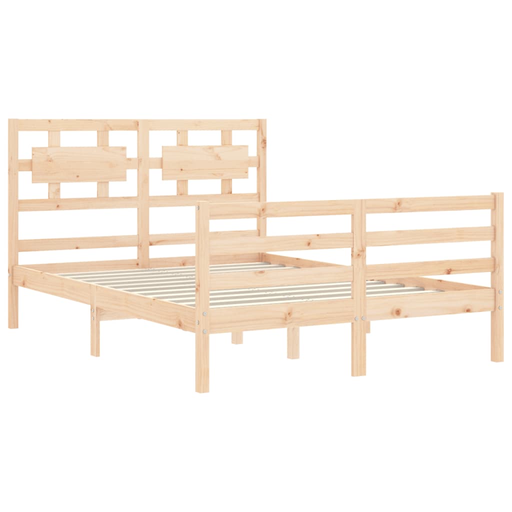 Cadre de lit sans matelas 120x200 cm bois massif - XIOS