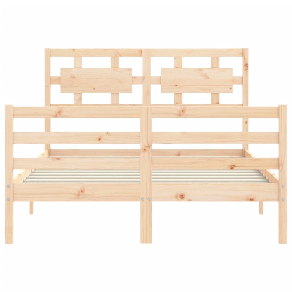 Cadre de lit sans matelas 120x200 cm bois massif - XIOS