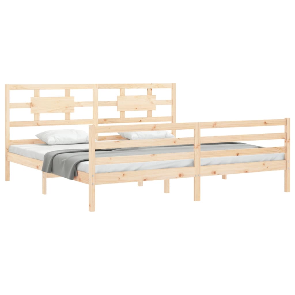 Cadre de lit sans matelas 200x200 cm bois massif - XIOS