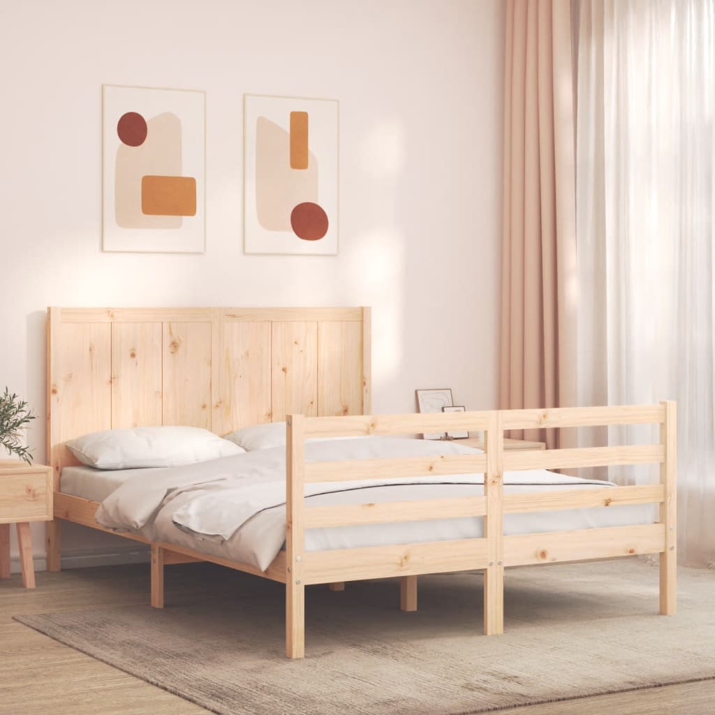 Cadre de lit sans matelas 120x200 cm bois massif - XIOS