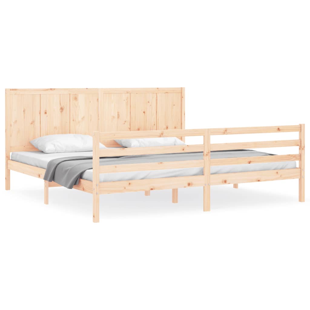 Cadre de lit sans matelas 200x200 cm bois massif - XIOS