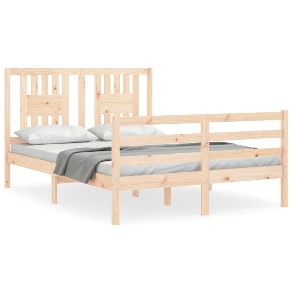 Cadre de lit sans matelas 120x200 cm bois massif - XIOS