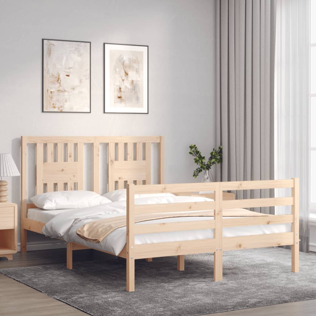 Cadre de lit sans matelas 120x200 cm bois massif - XIOS