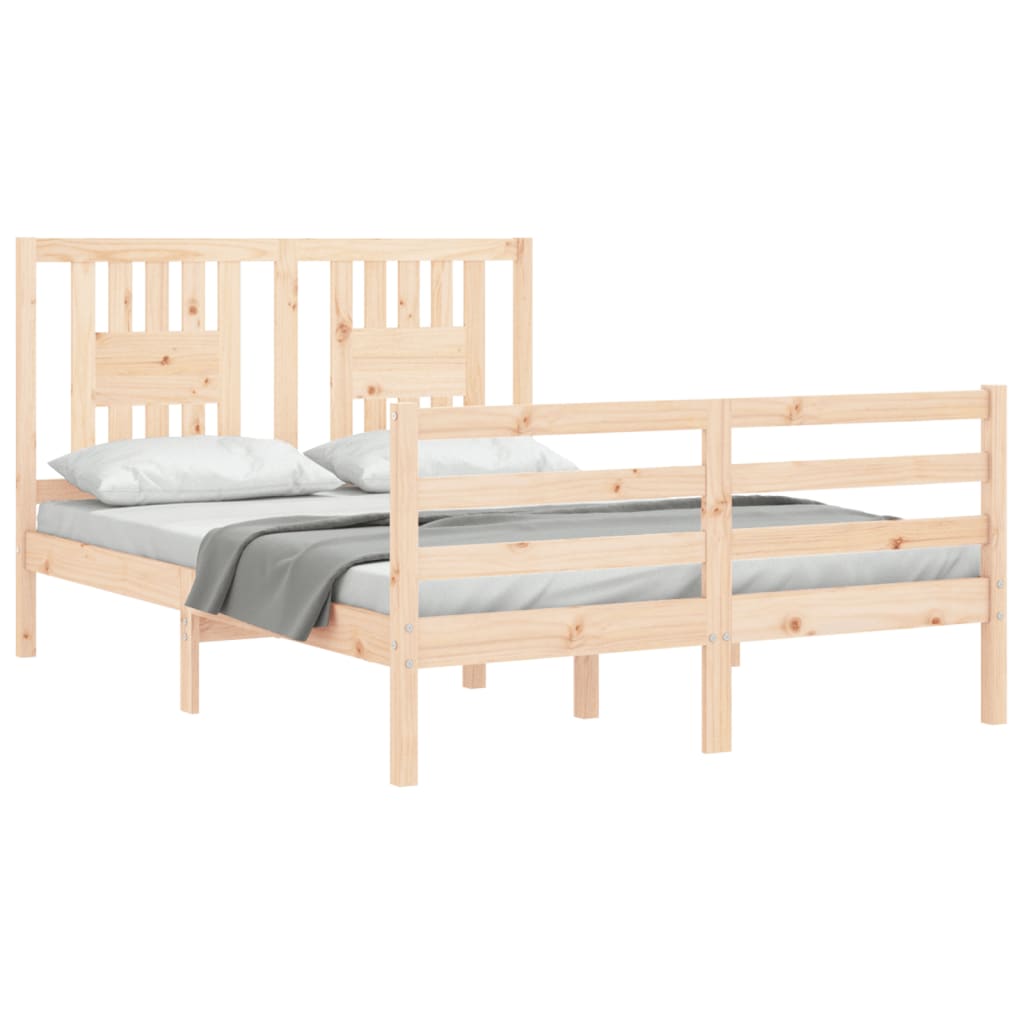 Cadre de lit sans matelas 120x200 cm bois massif - XIOS