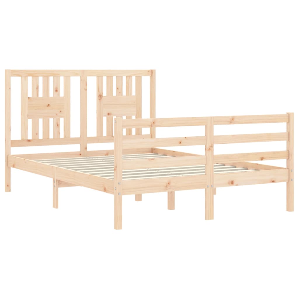 Cadre de lit sans matelas 120x200 cm bois massif - XIOS