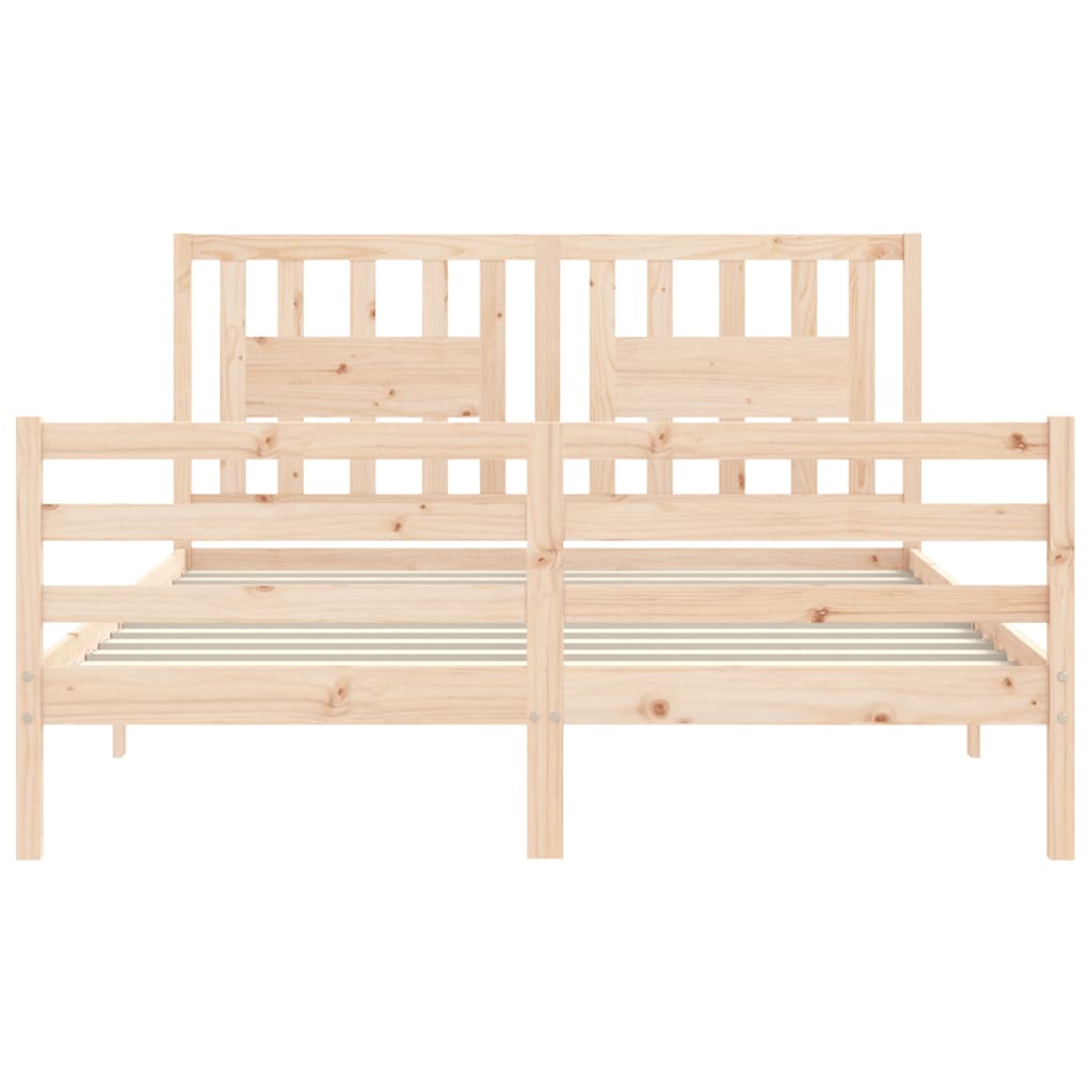 Cadre de lit sans matelas 160x200 cm bois massif - XIOS