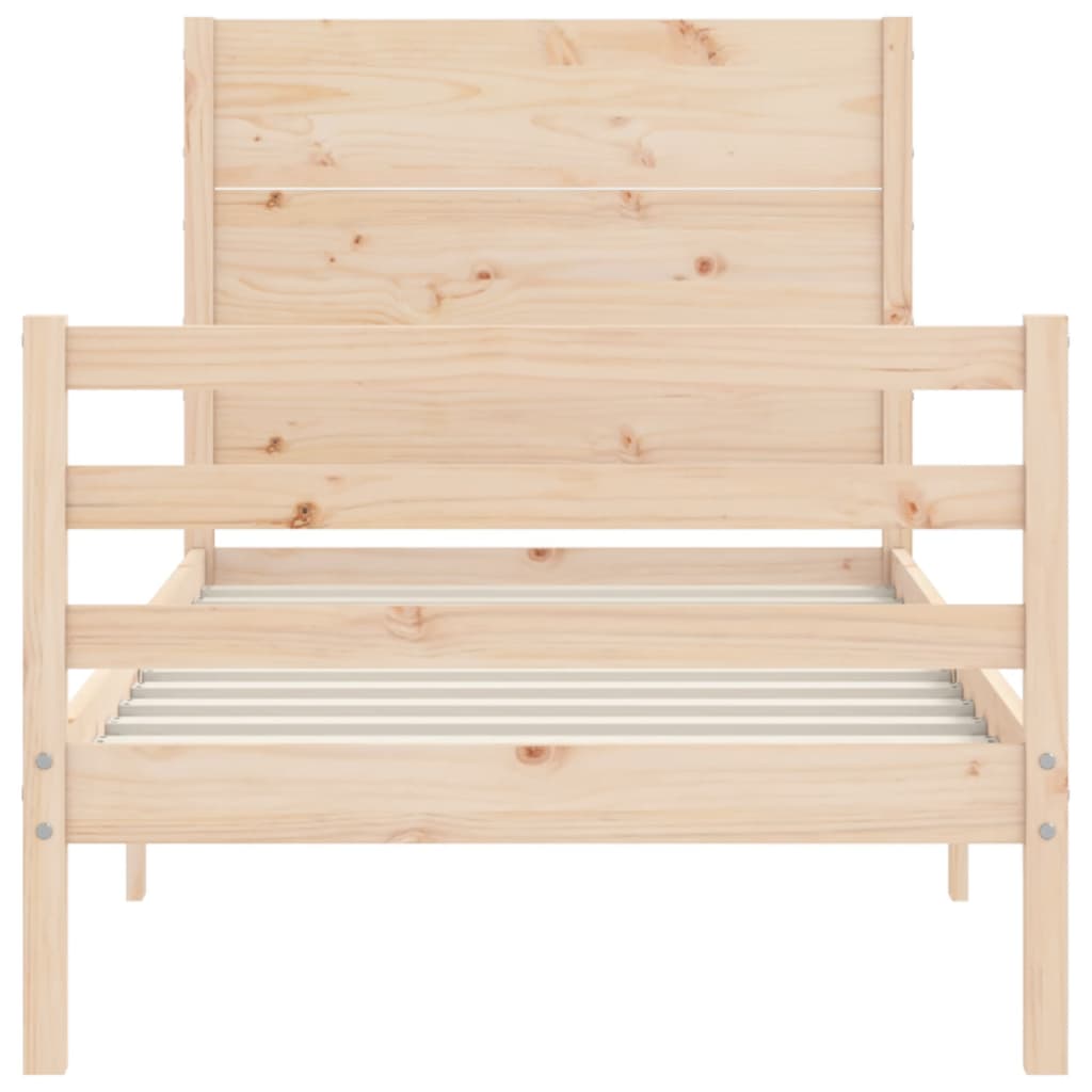Cadre de lit sans matelas 90x200 cm bois massif - XIOS