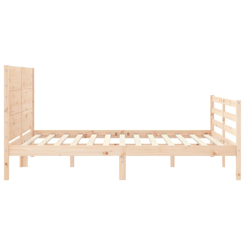 Cadre de lit sans matelas 160x200 cm bois massif - XIOS