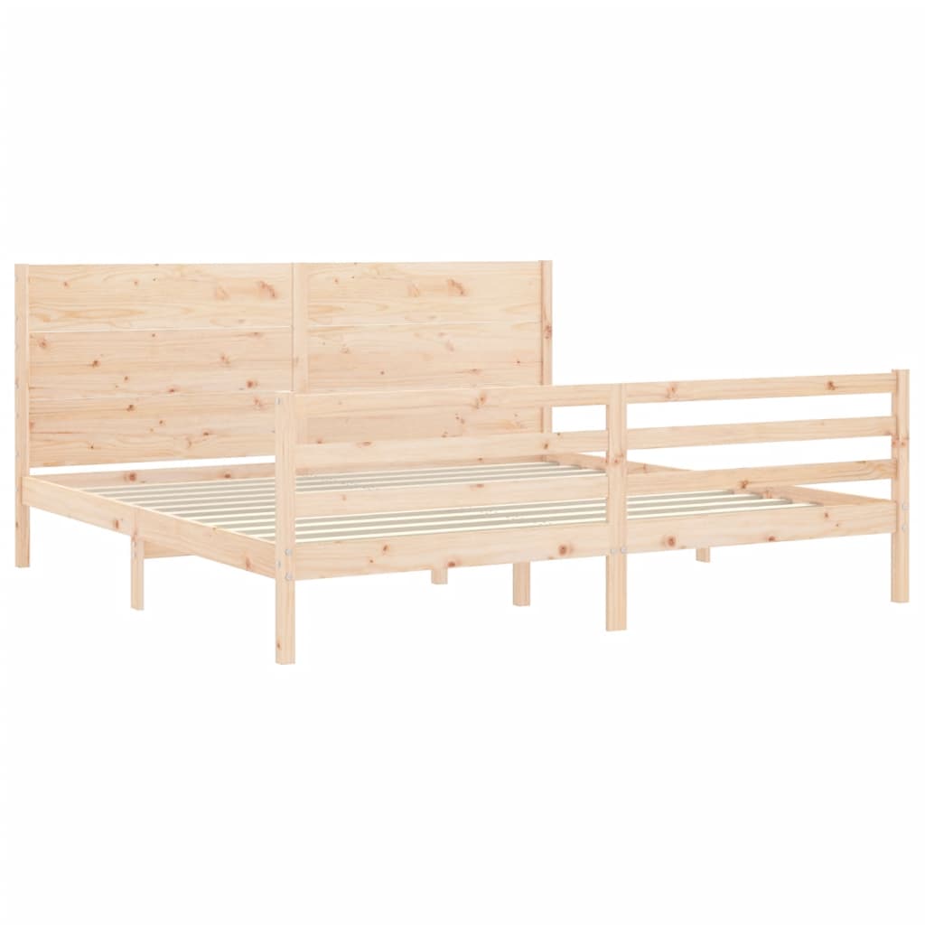Cadre de lit sans matelas 200x200 cm bois massif - XIOS