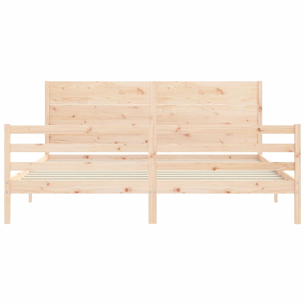 Cadre de lit sans matelas 200x200 cm bois massif - XIOS