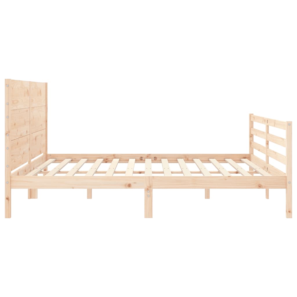 Cadre de lit sans matelas 200x200 cm bois massif - XIOS
