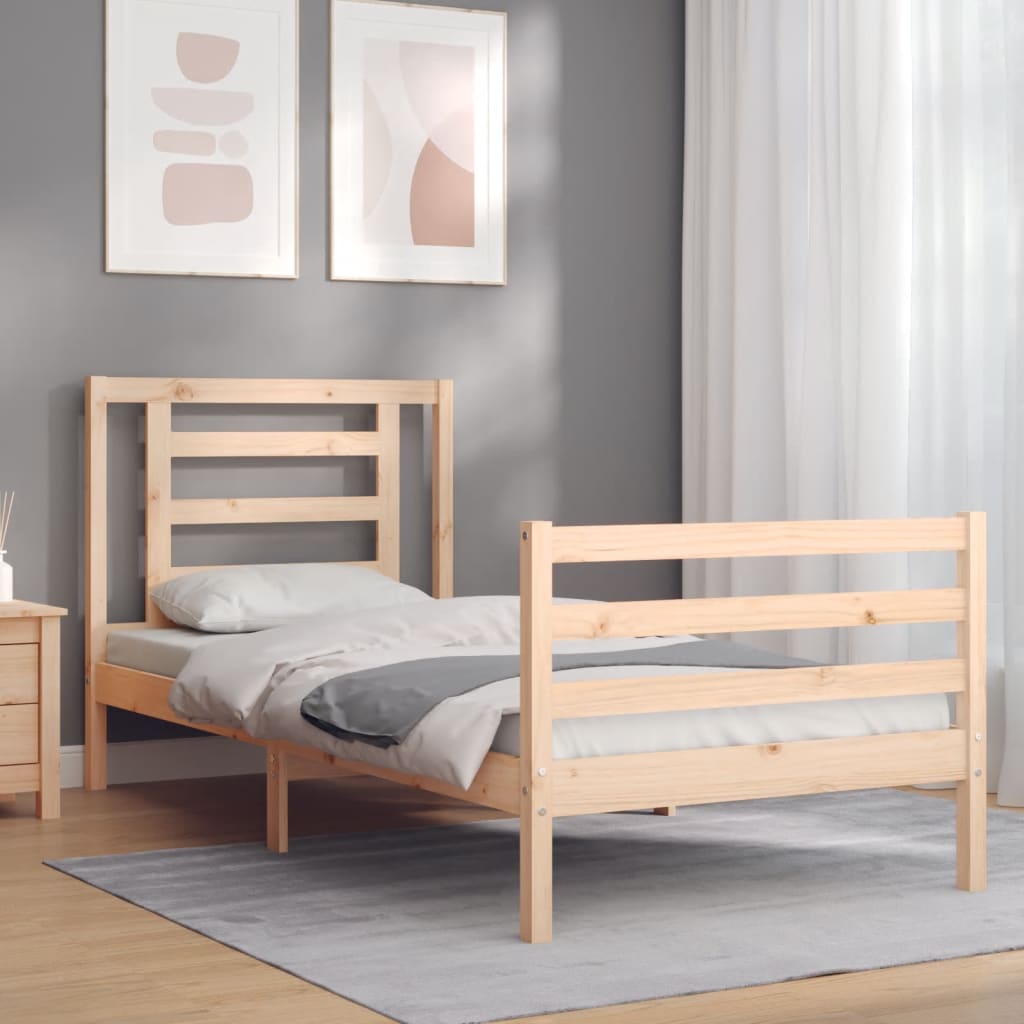 Cadre de lit sans matelas bois massif - XIOS