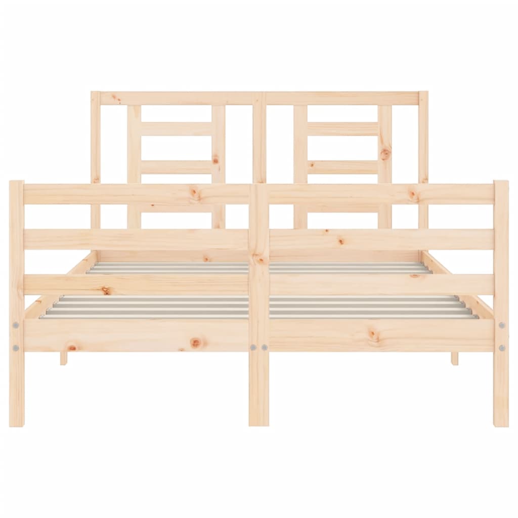 Cadre de lit sans matelas 140x190 cm bois massif - XIOS