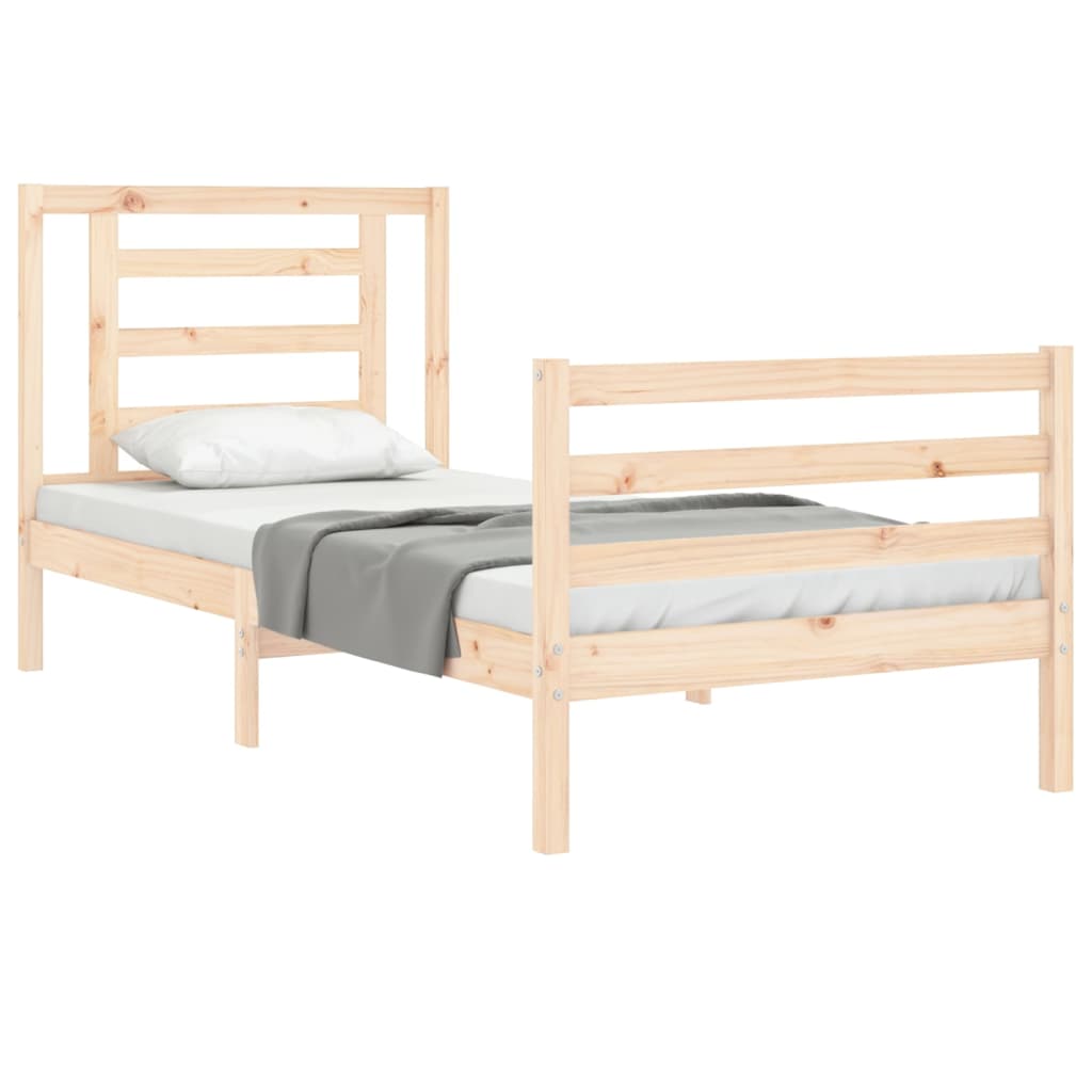 Cadre de lit sans matelas 90x200 cm bois massif - XIOS
